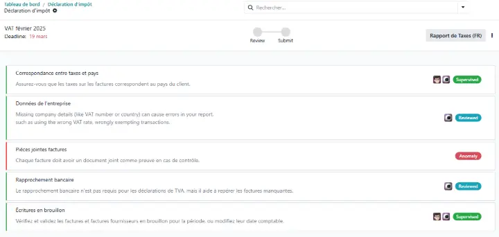 Déclaration de TVA boostée par l'IA avec Odoo
