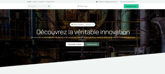 Exemple de site vitrine
